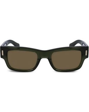 Ferragamo Eyewear Rectangle-Frame Sunglasses - Green