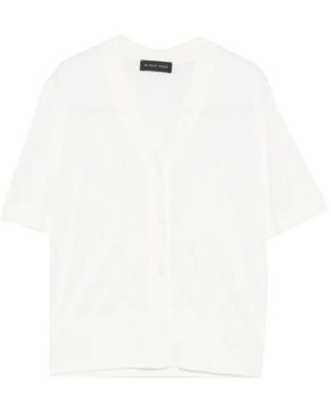 Le Petite Pulle V-Neck Cardigan - White