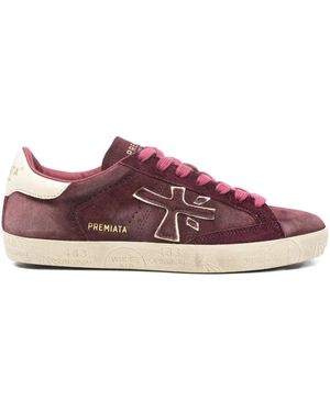 Premiata Stevend 7626 Appliqué Sneakers - Purple