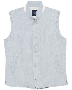Barba Napoli Orion Buttun-Up Gilet - Blue