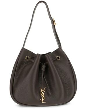 Saint Laurent Paris Vii Small Hobo Shoulder Bag - Black