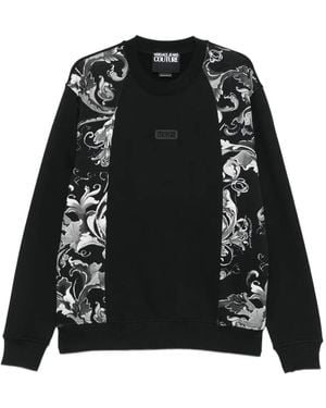 Versace Jeans Couture バロックプリント スウェットシャツ - ブラック