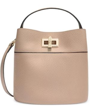 Furla Amelia Leather Top-Handle Bucket Bag - Natural