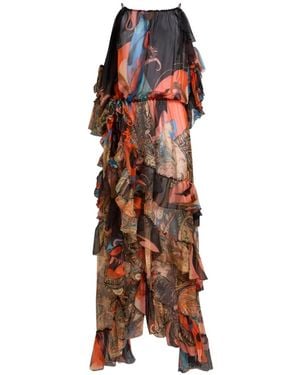 Etro Ruffled Maxi Dress - Brown