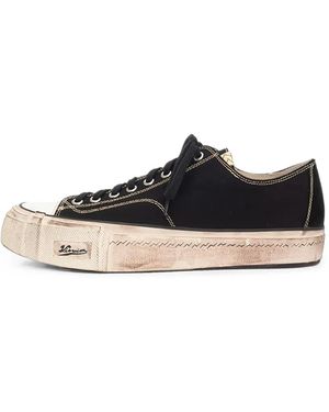 Visvim Distressed-Effect Lace-Up Sneakers - White