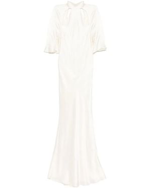 Michelle Mason Rückenfreies Abendkleid - Weiß