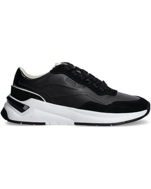 BOSS Sneakers Con Logo Goffrato - Nero