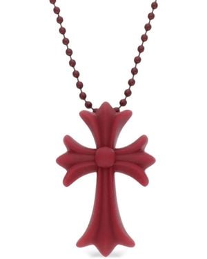 Chrome Hearts Collier À Pendentif Croix - Red