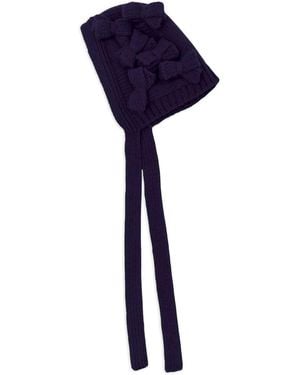 Comme des Garçons Bonnet En Mohair À Détail De Ruban - Bleu