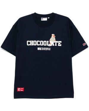 Chocoolate Logo-Print T-Shirt - Blue