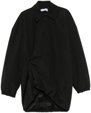 Marie Adam-Leenaerdt Oversized Draped Hoodie Coat - Black