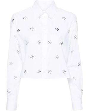 MSGM ラインストーン シャツ - ホワイト