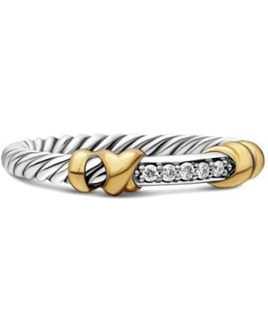 David Yurman 18Kt And Sterling Petite Helena Wrap Diamond Ring (4Mm) - White