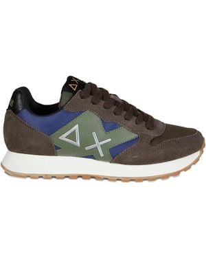 Sun 68 Jaki Panelled Sneakers - Brown