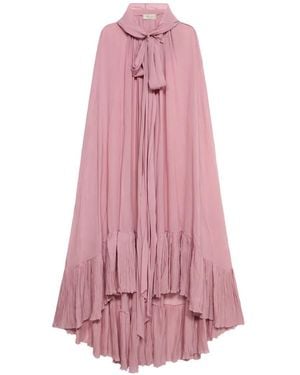 Blumarine Hooded Cape Dress - Pink