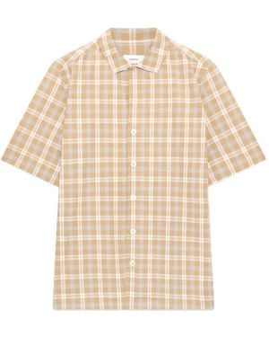 Lardini Check-Pattern Shirt - Natural