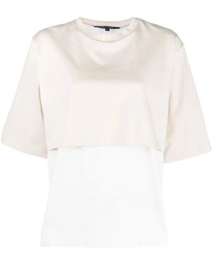 Sofie D'Hoore Crew Neck Short-Sleeved Layered T-Shirt - White