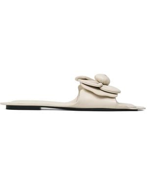 Marc Jacobs Floral-Appliqué Sandals - White