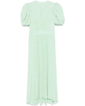 ROTATE BIRGER CHRISTENSEN Floral-Jacquard Midi Dress - Green