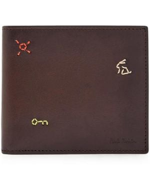 Paul Smith Motif-Embroidered Wallet - Brown
