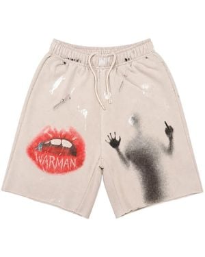 WARMAN Graphic-Print Shorts - Pink