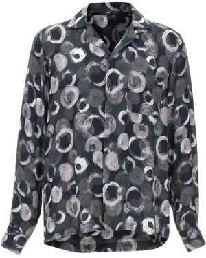 Tagliatore Island Cuban-Collar Shirt - Grey