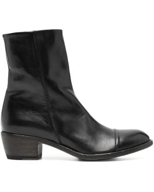 shotof Botas de piel con tacón de 45 mm - Negro