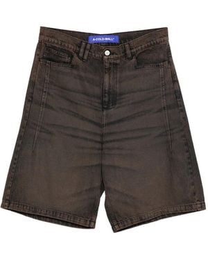 A_COLD_WALL* Cromer Dyed Panelled Shorts - Grey