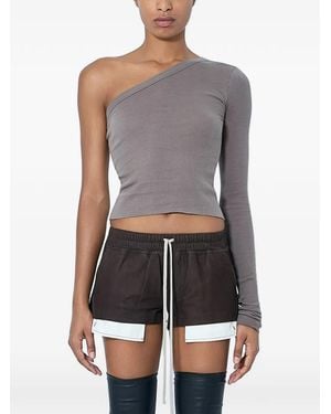 Rick Owens Asymmetric One-Shoulder Top - Grey