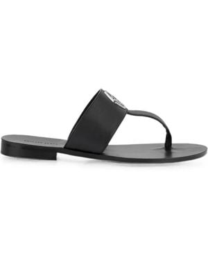Philipp Plein Sandales En Cuir - Black