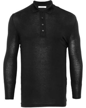 Entire studios Button-Fastening Polo Shirt - Black