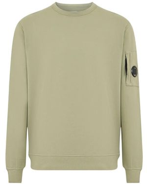 C.P. Company Logo-Detail Crew-Neck Sweatshirt - Green