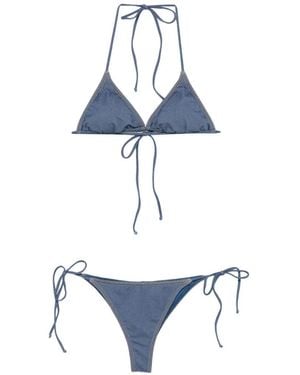 MC2 Saint Barth Bikini Con Efecto Vaquero - Blanco