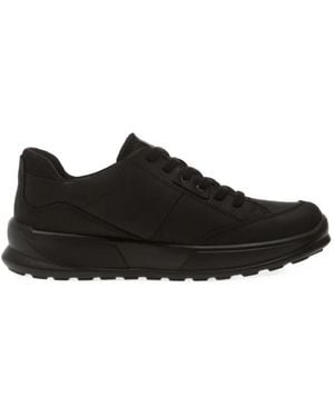 Ecco Byway 2.0 Leather Low-Top Trainers - Black