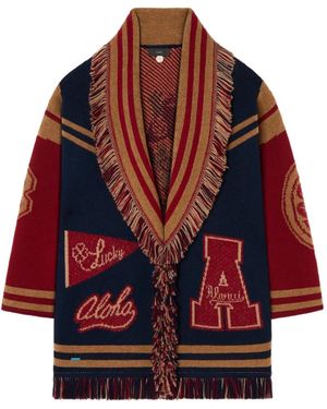 Alanui College Of Aloha Belted Cardigan - Red