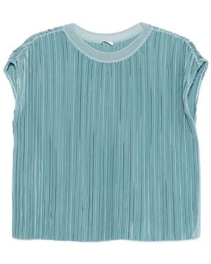 JOSEPH T-Shirt Cedre À Design Plissé - Bleu