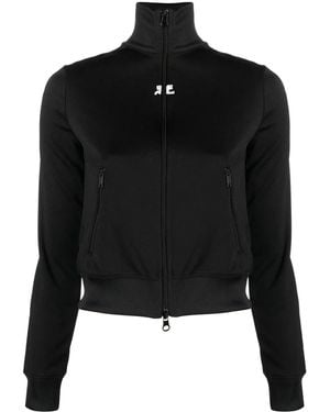 Courreges Zip-Up Fitted Jacket - Black