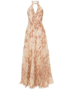 Saiid Kobeisy Embroidered Gown - Natural