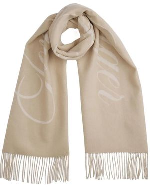 Tommy Hilfiger Bufanda de lana con flecos - Neutro