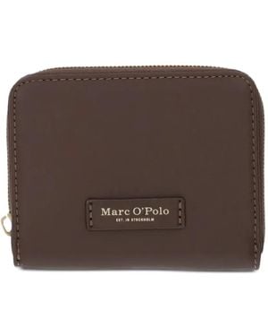 Marc O' Polo Logo-Patch Zip-Around Wallet - Brown
