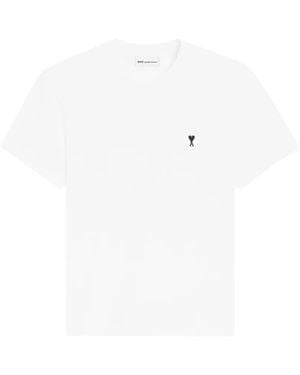Ami Paris Ami De Coeur Cotton T-Shirt - White