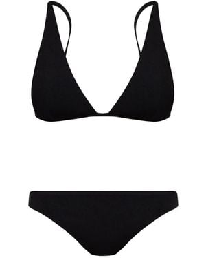 EA7 Logo-Print Bikini - Black