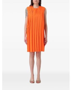 Ter Et Bantine Pleated Crepe Midi Dress - Orange