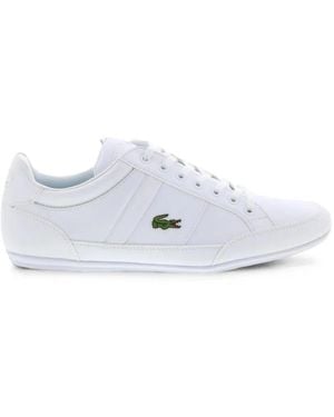 Lacoste Chaymon Lace-Up Leather Trainers - White