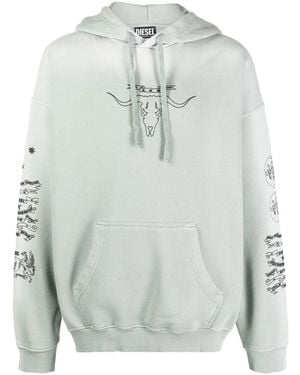 DIESEL S-ummer-e6 パーカー - グレー