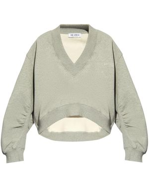 The Attico V-Necked Cotton Sweatshirt - White