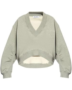 The Attico V-Necked Cotton Sweatshirt - White