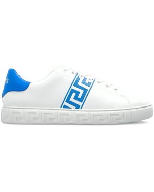 Versace Sneakers Met Greca-Detail - Blauw