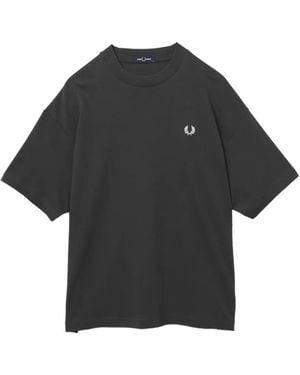 Fred Perry Logo-Print T-Shirt - Black
