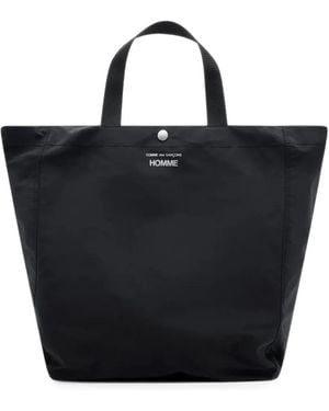 Comme des Garçons Logo-Print Tote Bag - Black